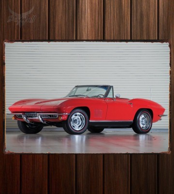 Металлическая табличка Corvette Sting Ray 327 L79 Convertible 